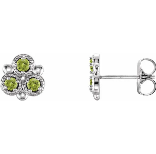 Clover Peridot Earrings