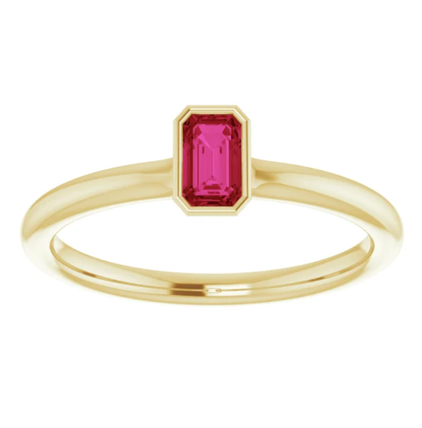 Zinnia Ruby Stackable Ring