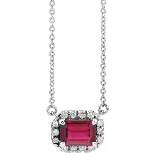 Zinnia Ruby & Diamond Necklace