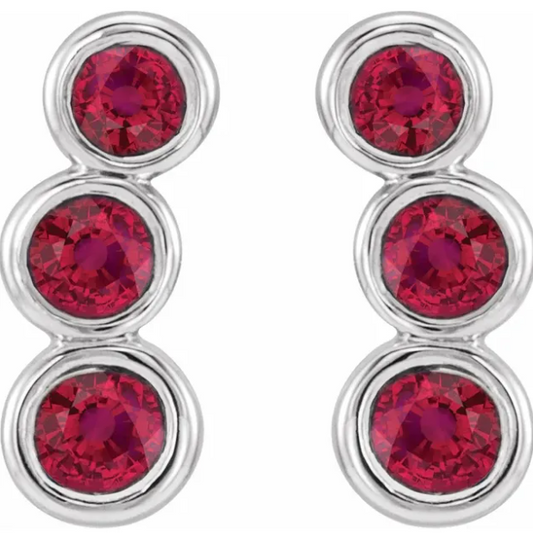 Poppy Ruby Climber Earrings