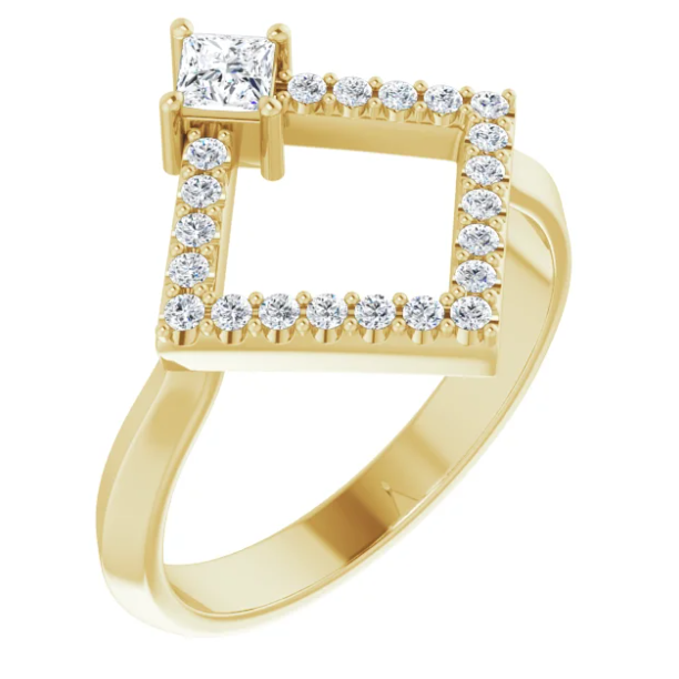 Dahlia Square Diamond Ring