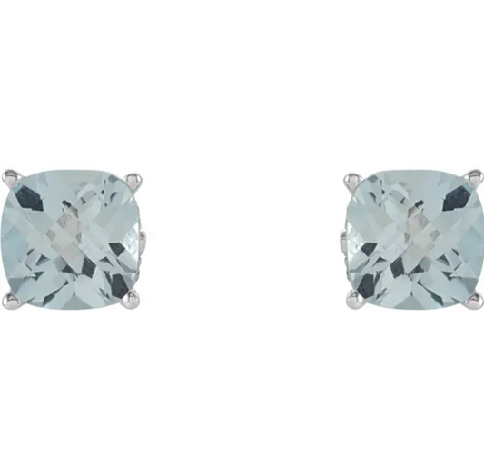 Fritillaria Sky Blue Topaz Stud Earrings