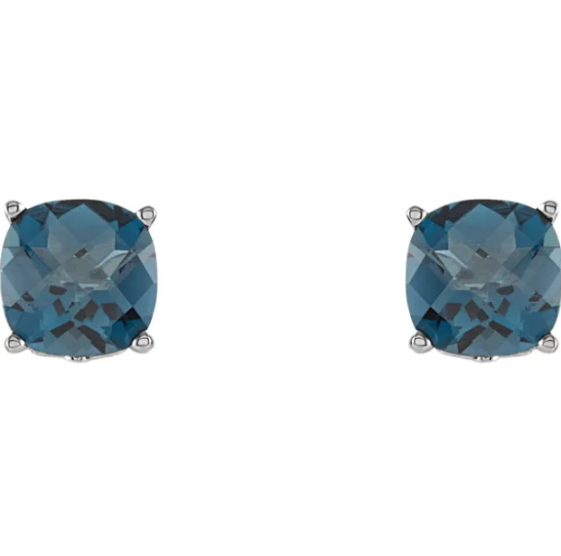 Fritillaria London Blue Topaz Stud Earrings
