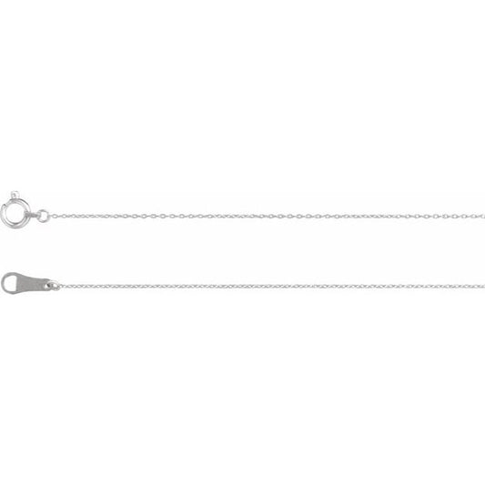 Platinum Solid Cable Link Chain