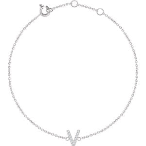 Diamond Initial Bracelet