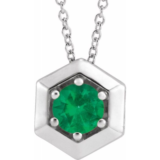 Marigold Emerald Honeycomb Necklace