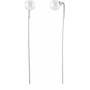 Hibiscus Pearl Threader Earrings