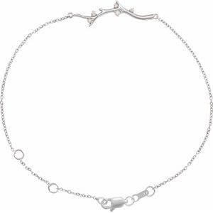 Cherry Blossom Diamond Branch Bracelet