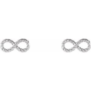 Hibiscus Infinity Rope Stud Earrings