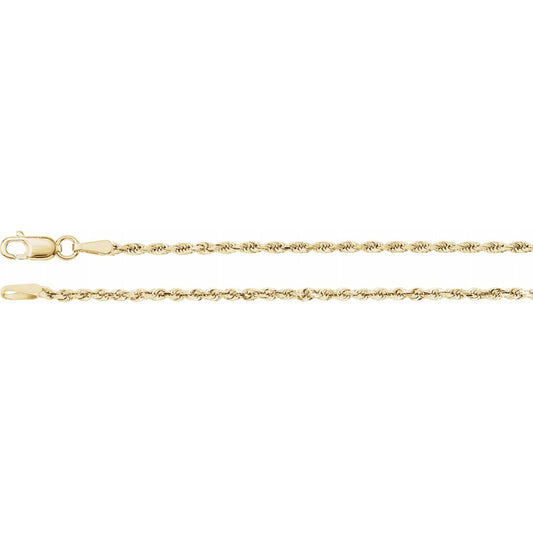 1.80mm Diamond-Cut Rope Chain