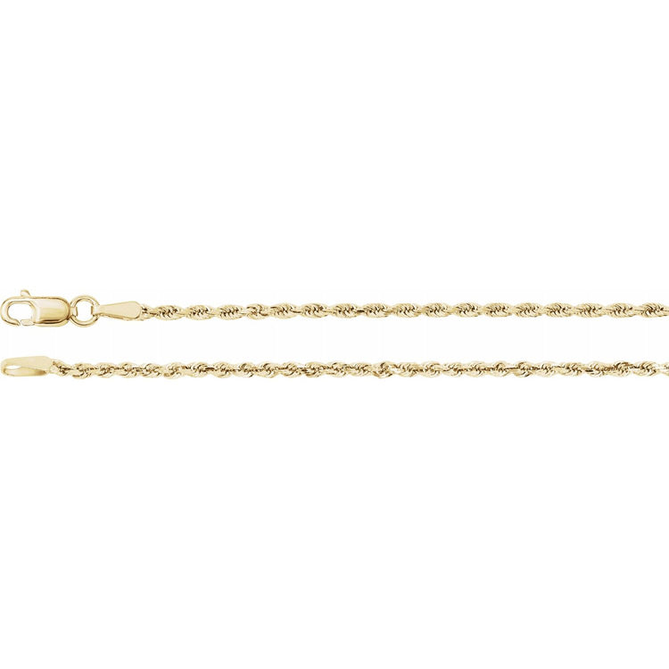 1.80mm Diamond-Cut Rope Chain