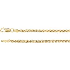 2.75mm Diamond-Cut Wheat Chain