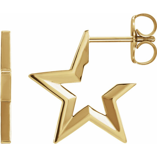 Aster Star Hoop Earrings