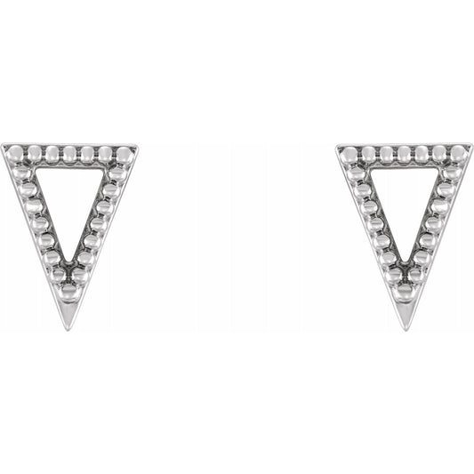 Trillium Beaded Triangle Stud Earrings