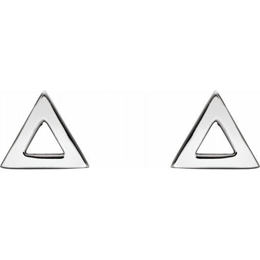 Trillium Open Triangle Stud Earrings