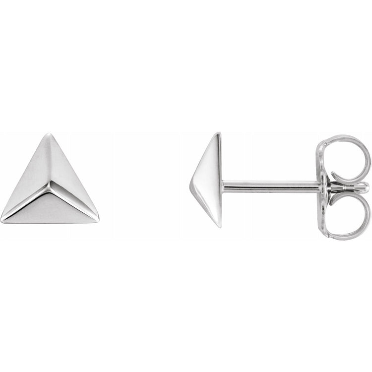 Trillium Triangle Stud Earrings