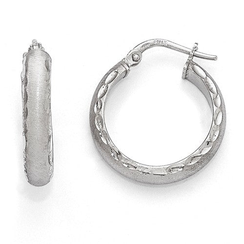 Brushed Hoop Earrings