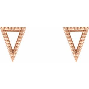 Trillium Beaded Triangle Stud Earrings