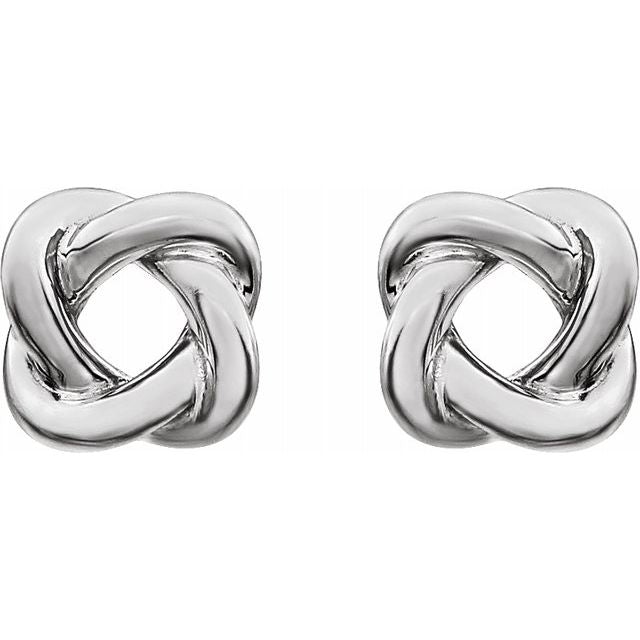 Rose Love Knot Stud Earrings