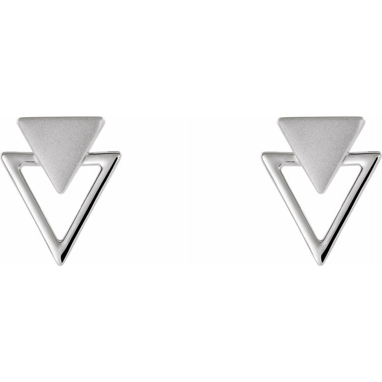 Trillium Triangle Stud Earrings