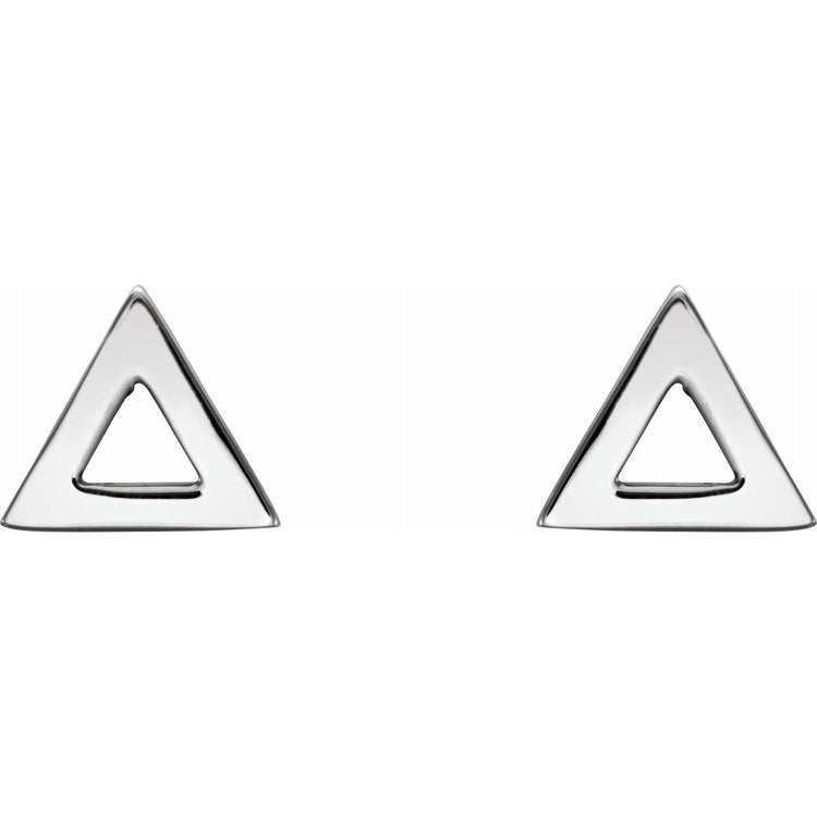 Trillium Open Triangle Stud Earrings