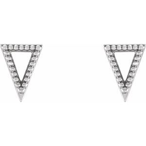 Trillium Beaded Triangle Stud Earrings