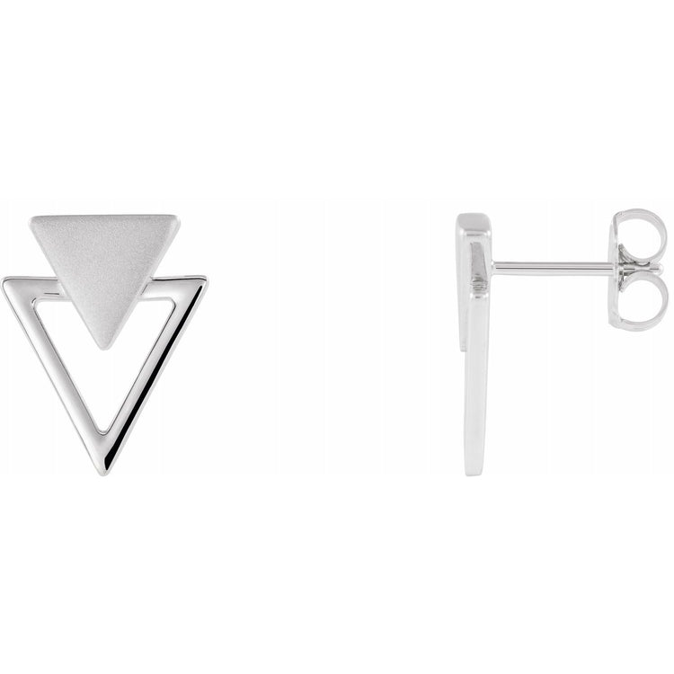 Trillium Triangle Stud Earrings