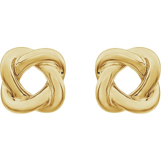 Rose Love Knot Stud Earrings