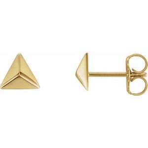 Trillium Triangle Stud Earrings